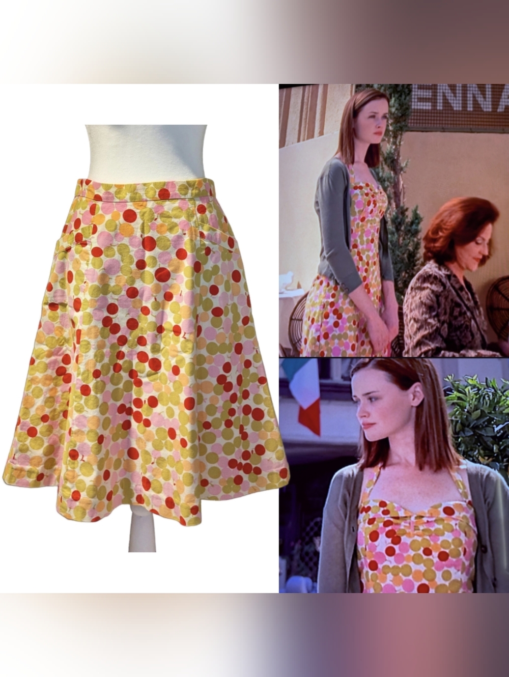 ASO Gilmore Girls Marc Jacobs Skirt Rory Gilmore Dress Size 6 Vintage